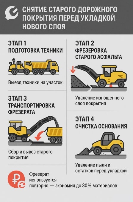 Как фрезеровка применяется при реконструкции дорог и улиц