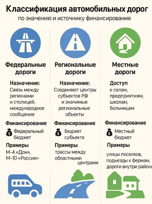 Классификация автомобильных дорог